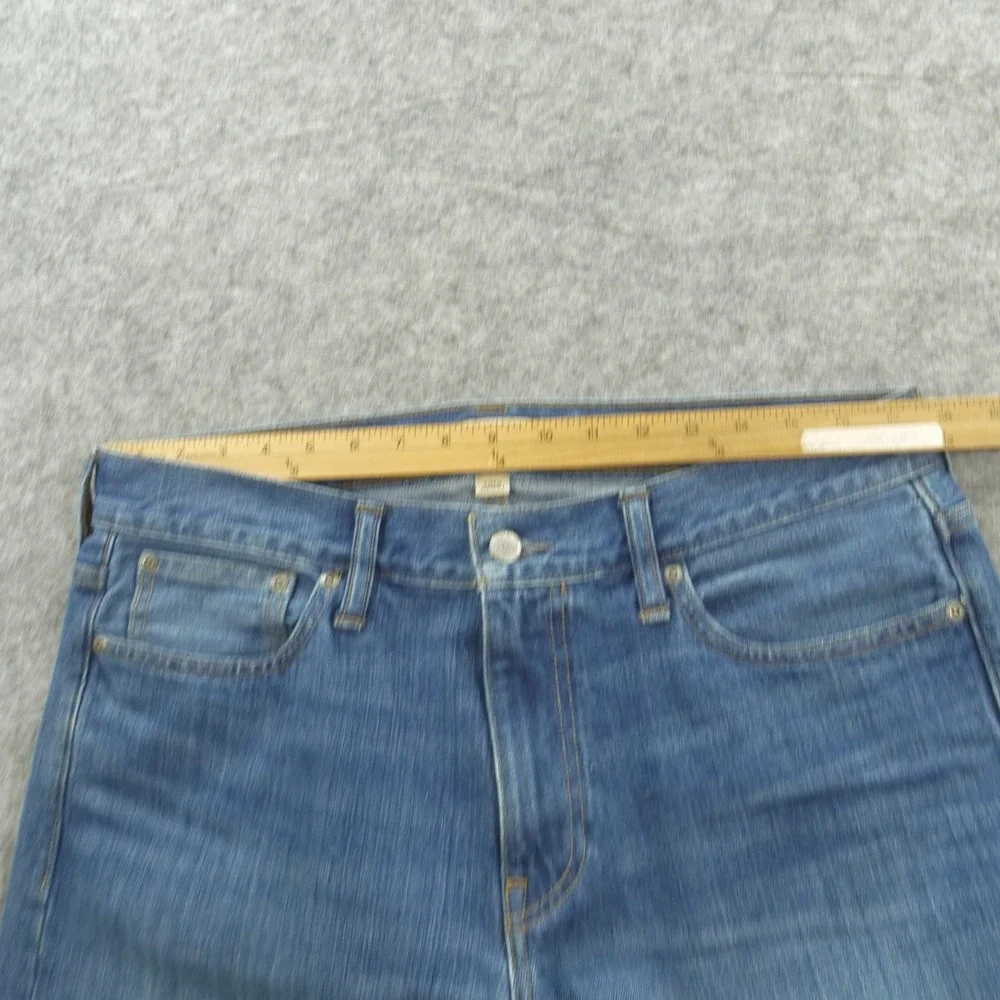 J Crew Jeans 770 Mens 33 Blue Slim Straight Mid Rise Denim Zip Fly